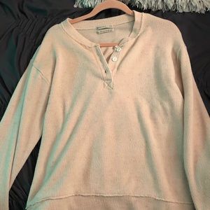 Urban outfitters tan/beige soft henley sweater